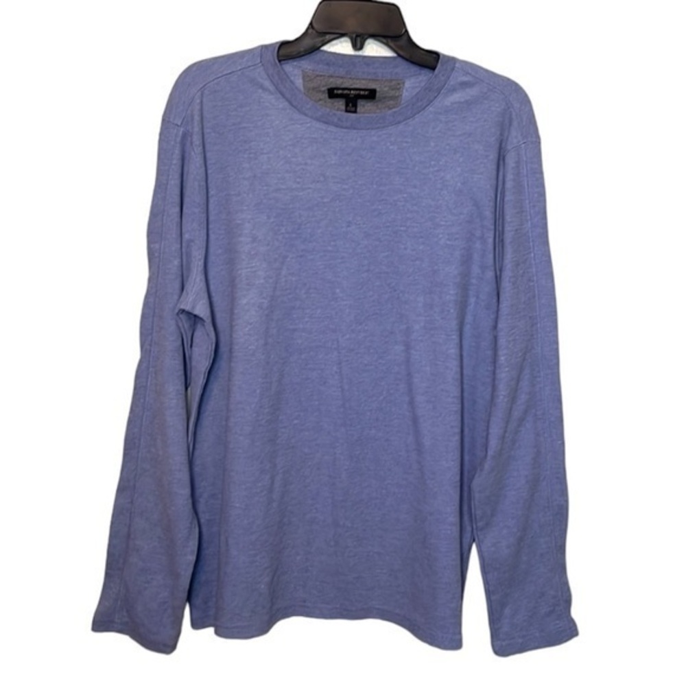 BANANA REPUBLIC men’s long sleeve, crewneck shirt, light blue size large
